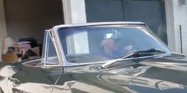 Joe Biden is shown backing his Corvette into his Wilmington, Delaware, garage in a 2020 campaign video.