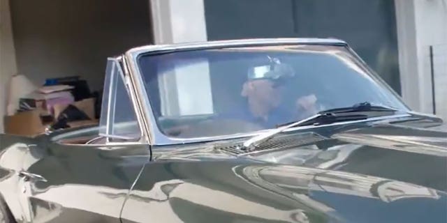 Joe Biden is shown backing his Corvette into his Wilmington, Delaware, garage in a 2020 campaign video.