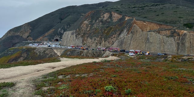 The Tesla plunged about 250 feet down a cliff at Devil's Slide in San Mateo County, according to officials. 