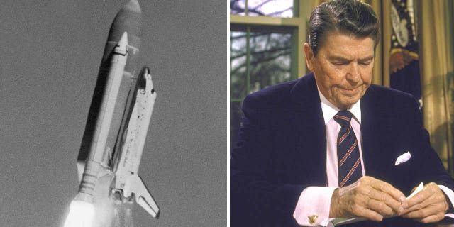 On this day in history, Jan. 28, 1986, the Challenger spacecraft exploded — killing all seven passengers aboard. That evening, President Reagan addressed the nation from the Oval Office about the tragedy.