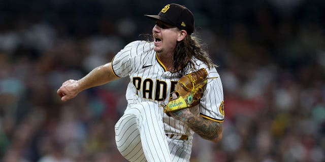 Mike Clevinger of the Padres pitches against the St. Louis Cardinals at Petco Park on Sept. 20, 2022, in San Diego, California.