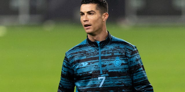 Al-Nassr's forward Cristiano Ronaldo takes part in a team training session after his unveiling at the Mrsool Park Stadium on January 3, 2023 in Riyadh, Saudi Arabia.