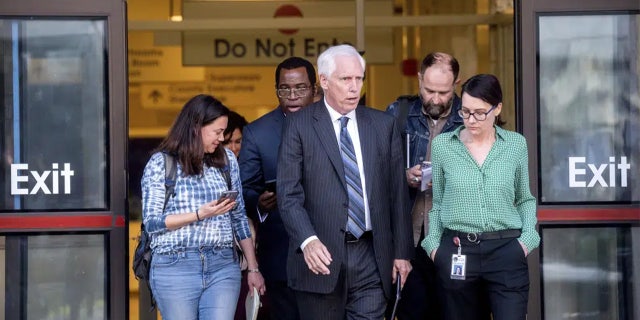 San Mateo County District Attorney Steve Wagstaffe leaves the San Mateo Hall of Justice following Chunli Zhao's arraignment in Redwood City, Calif., on Wednesday, Jan. 25, 2023.