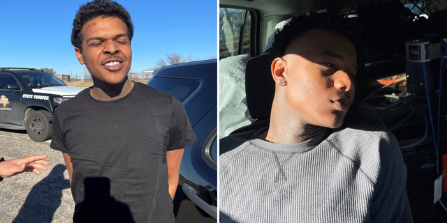Tyler Markel Washington (left) and Jamail Williams-Thompson (right) were arrested Sunday in Texas for human smuggling after multiple illegal immigrants were discovered in their vehicle following a high-speed chase.