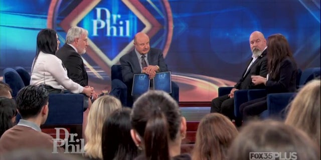 Dr. Phil speaks with his guests on an episode about the Idaho murder suspect.