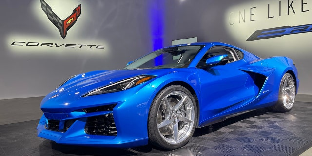 The Corvette E-Ray has a 655 hp all-wheel-drive hybrid powertrain.