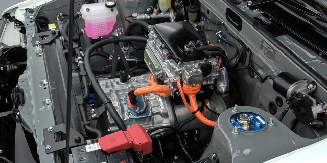 The electric AE86's motor comes from a Tundra hybrid.