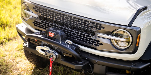 A 10,000-pound Warn winch is standard on the Everglades.