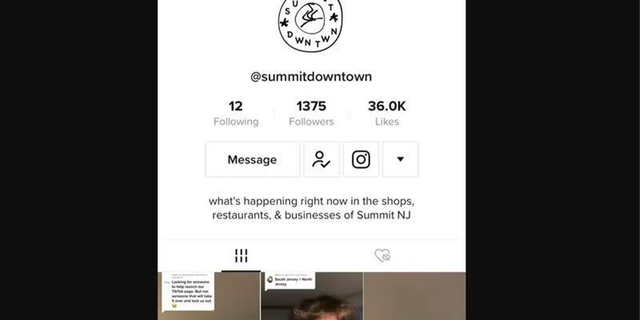 After Summit Downtown NJ's TikTok was hijacked, administrators removed the social media account.