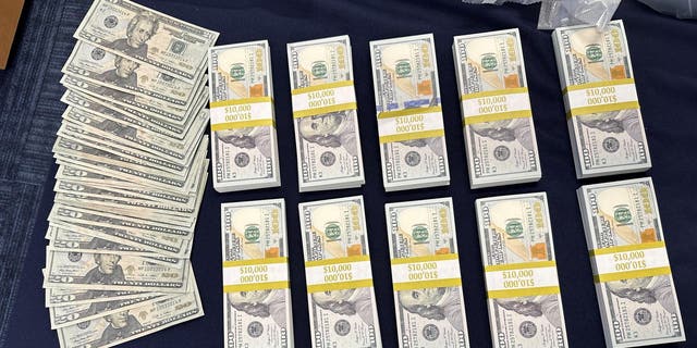 About $190,000 in counterfeit cash was also seized from the home. 