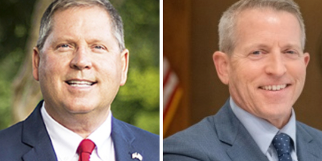 Florida state Rep. Chuck Brannan, left, and Florida Speaker of the House Paul Renner