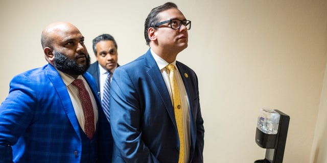 UNITED STATES - JANUARY 12: Rep. George Santos, RN.Y., is seen in the US Capitol on Thursday, January 12, 2023.