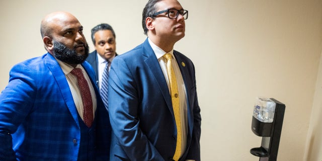 UNITED STATES - JANUARY 12: Rep. George Santos, R-N.Y., is seen in the U.S. Capitol on Thursday, January 12, 2023. (Tom Williams/CQ-Roll Call, Inc via Getty Images) 