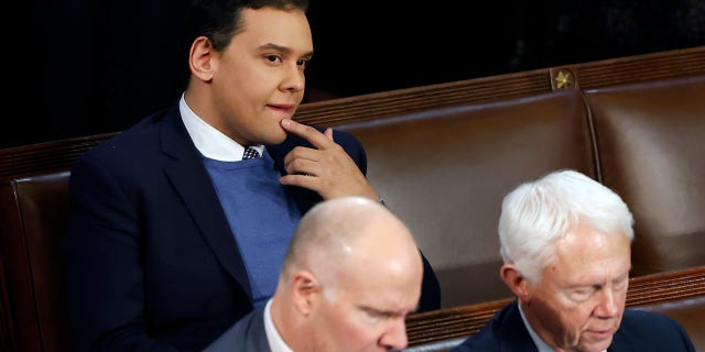 Rep.-elect George Santos cast his first vote in Congress Tuesday in support of Kevin McCarthy to be the next speaker of the House.