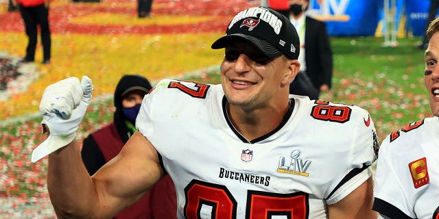Rob Gronkowski after Super Bowl