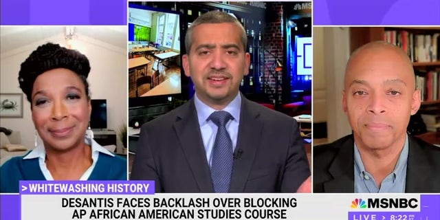Mehdi Hasan and guests on his MSNBC show.