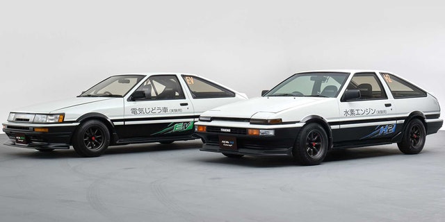 Toyota converted the AE86s to run on electricity and hydrogen.