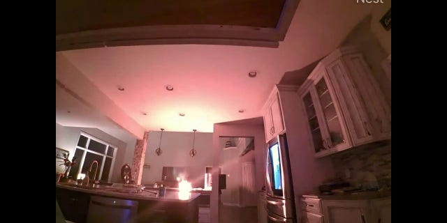Flames from the iPhone 4 lit up the kitchen