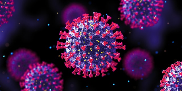 A 3D rendering of COVID-19.