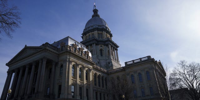 The Illinois State Capitol on Jan. 6, 2022, in Springfield, Illinois.