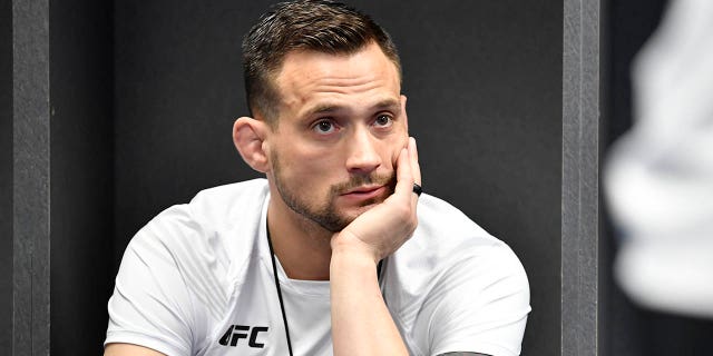 James Krause sits backstage during the UFC 261 event at VyStar Veterans Memorial Arena on April 24, 2021 in Jacksonville, Florida.