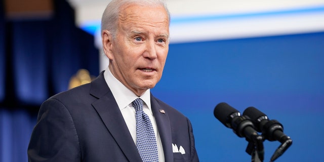 President Biden responds to questions from reporters after speaking about the economy in the South Court Auditorium in the Eisenhower Executive Office Building on the White House Campus in Washington, D.C., on Jan. 12, 2023.