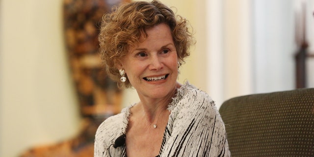 Judy Blume In Conversation With WLRNs Alicia Zuckerman at Temple Judea on June 15, 2015 in Miami, Florida.