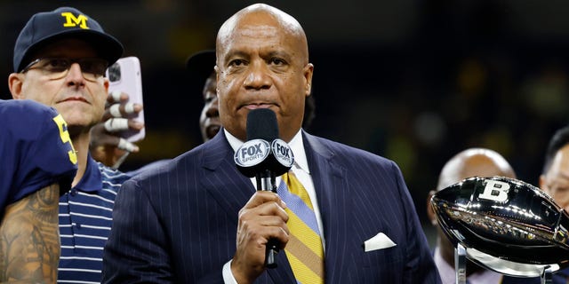 Big Ten Commissioner Kevin Warren after the Big Ten football championship between the Purdue Boilermakers and Michigan Wolverines Dec. 3, 2022, at Lucas Oil Stadium in Indianapolis.