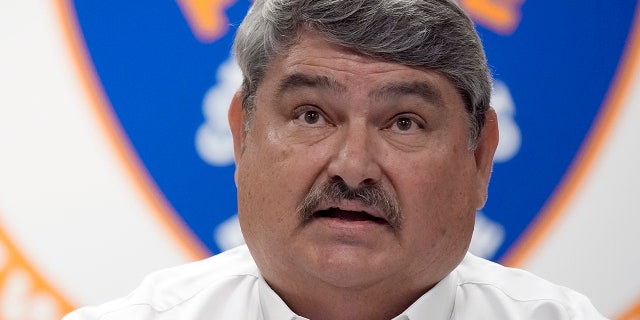 Lakeland Police Chief Sam Taylor speaks during a news conference Tuesday.
