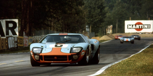 The 1969 Le Mans race-winning Ford GT40 of Jacky Ickx and Jackie Oliver.
