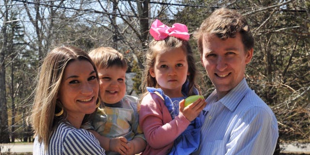 Lindsey and Patrick Clancy with two of their three children in this undated photo.