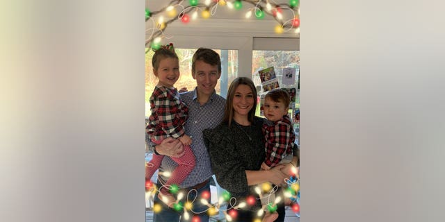 Lindsay and Patrick Clancy with two of their three children in this undated photo.