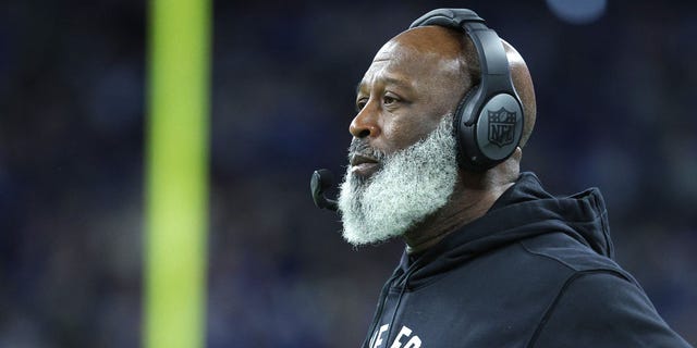 Houston Texans head coach Lovie Smith looks on during the second half of the game against the Indianapolis Colts at Lucas Oil Stadium on January 8, 2023 in Indianapolis, Indiana.
