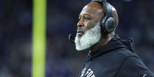 Head Coach Lovie Smith of the Houston Texans looks on during the second half of the game against the Indianapolis Colts at Lucas Oil Stadium on January 08, 2023 in Indianapolis, Indiana.