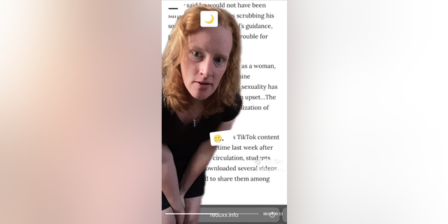 A video that remains on Lydia Moon's TikTok in which she says she has made her videos private after she was "doxxed."
