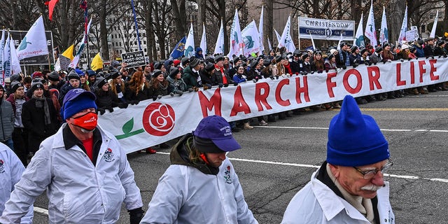 Pro-life slogans were reportedly not permitted.