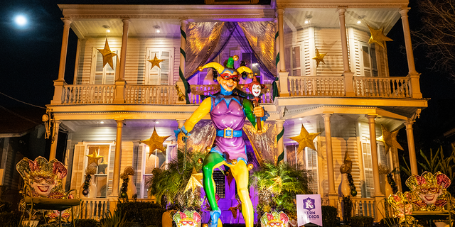 Many decorate their homes in celebration of Mardi Gras.