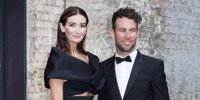 Mark Cavendish and wife Peta attending The Sun's Who Cares Wins Awards at the Roundhouse in London. Picture date: Tuesday Sept. 14, 2021.