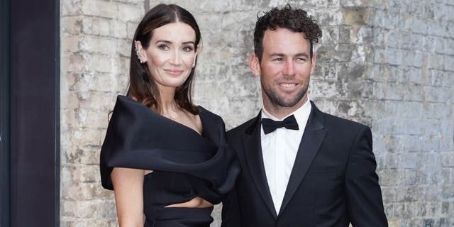 Mark Cavendish and wife Peta attending The Sun's Who Cares Wins Awards at the Roundhouse in London. Picture date: Tuesday Sept. 14, 2021.