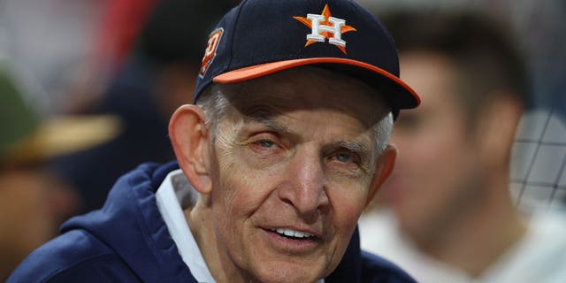 Houston Astros superfan "Mattress Mack" looks on prior to Game Five of the 2022 World Series between the Houston Astros and the Philadelphia Phillies at Citizens Bank Park on Nov. 3, 2022 in Philadelphia.