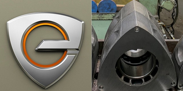 Mazda's range-extender logo is shaped like an engine rotor.