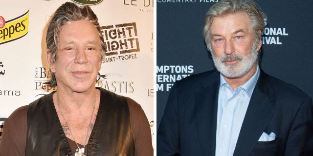 Mickey Rourke is standing by Alec Baldwin after it was announced he'd be charged with involuntary manslaughter in the fatal "Rust" shooting.