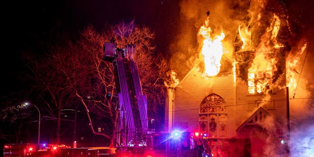 Portland Fire & Rescue response to Old Portland Korean Church blaze.