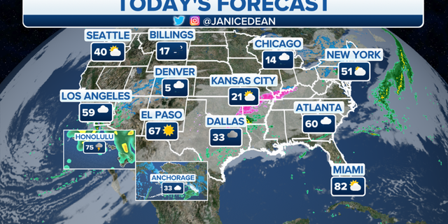 The national forecast for Monday, Jan. 30.