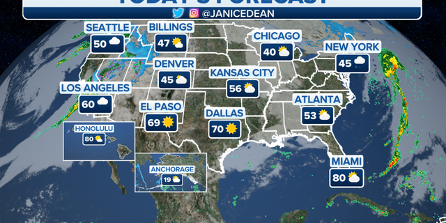 The national forecast for Monday, Jan. 9.