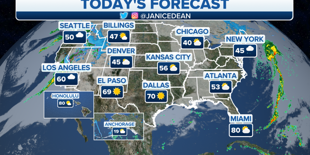 The national forecast for Monday, Jan. 9.