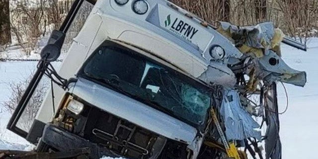 More than a dozen people were on the bus when it crashed.  