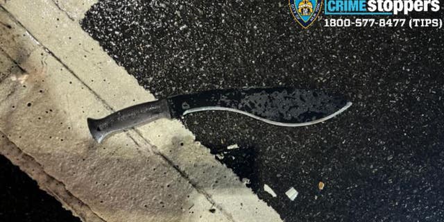 The weapon an unnamed attacker allegedly used to stab two NYC police officers.