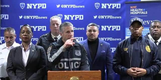 Authorities hold a press conference regarding the stabbing of two NYPD officers.