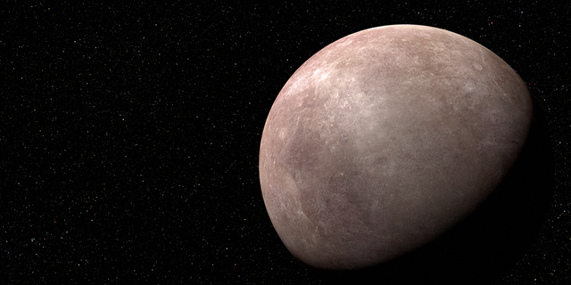 An illustration of the first exoplanet located by NASA's James Webb Telescope about 41 light-years away.